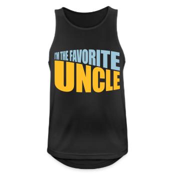 at The Favorite Uncle - Men's Breathable Tank Top - black - Front - Nick (188cm)