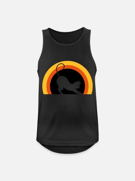 Cat > Vector Graphic ! Cat - Men's Breathable Tank Top - black