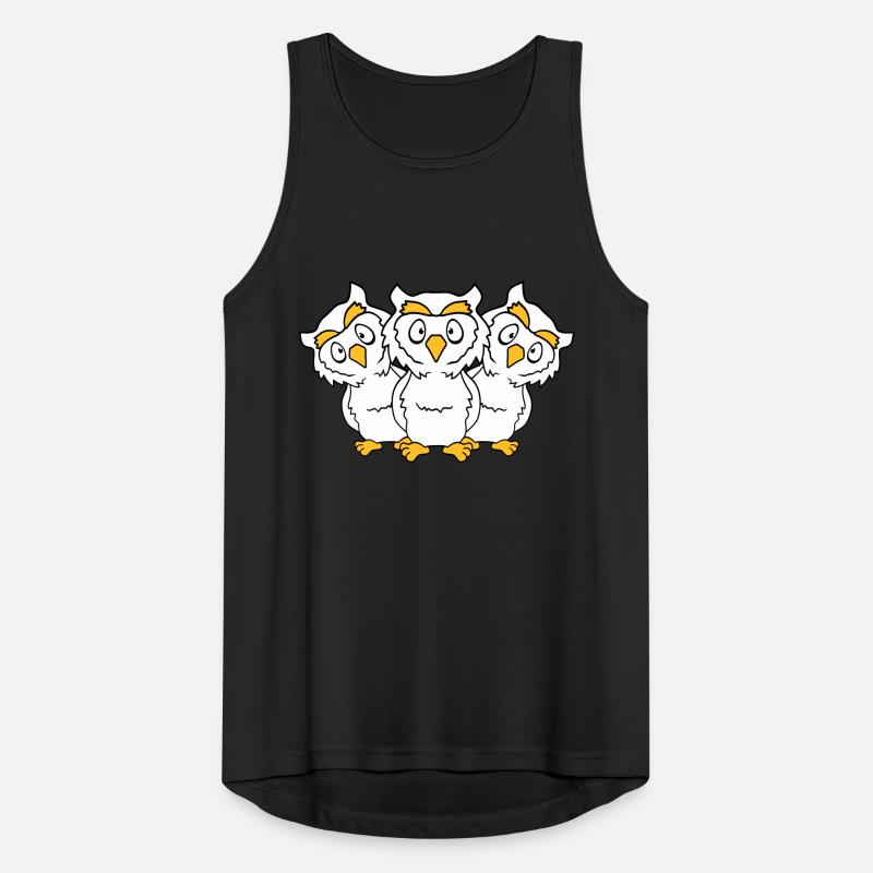 3 Eulen Team Freunde Party Crew drei Brüder Truppe Männer Tank Top atmungsaktiv