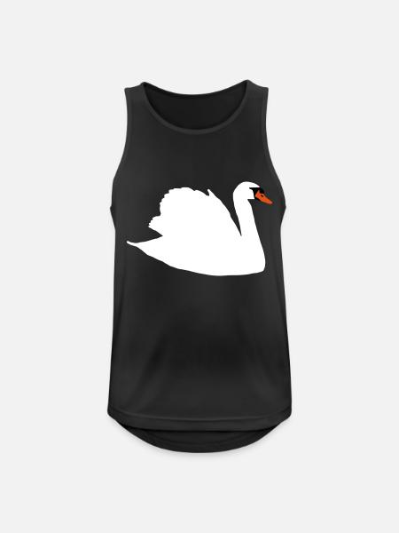 schwan - Männer Tank Top atmungsaktiv - Schwarz