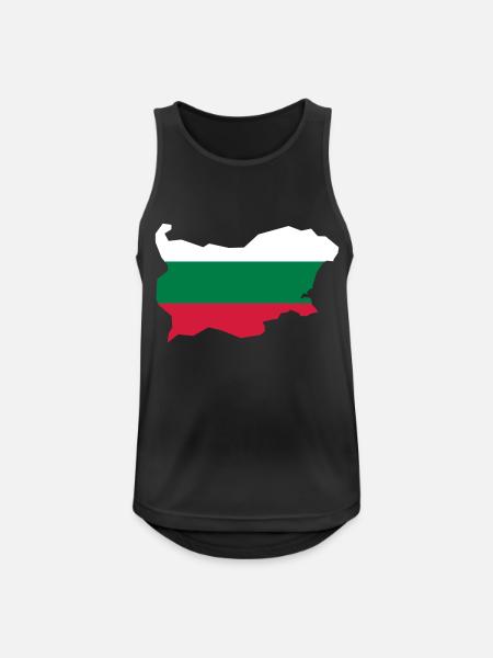 Bulgarien - Männer Tank Top atmungsaktiv - Schwarz