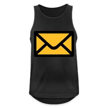 Brief Umschlag - Männer Tank Top atmungsaktiv - Schwarz - Vorne - Nick (188cm)