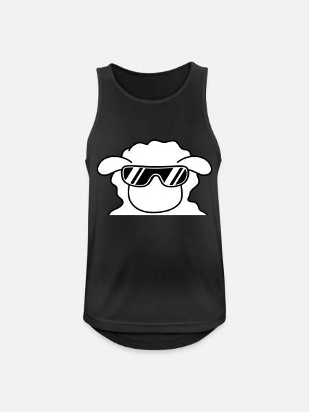 Cool Sheep Head - Men's Breathable Tank Top - black