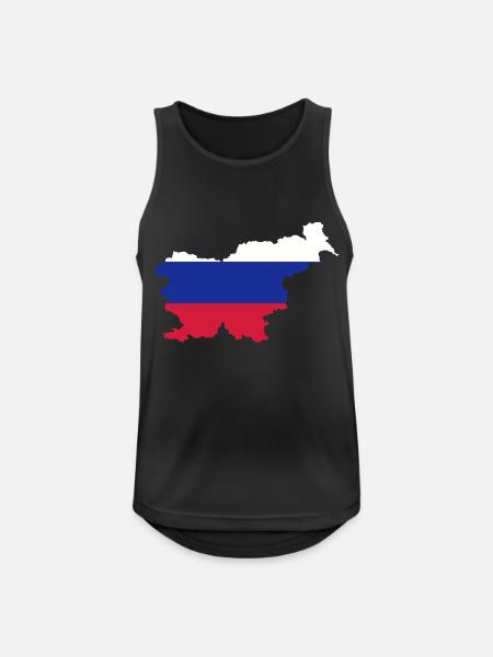 Slowenien - Männer Tank Top atmungsaktiv - Schwarz