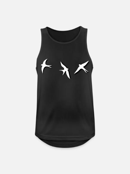swallow - Men's Breathable Tank Top - black