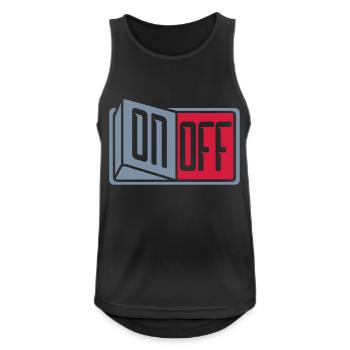 button off on switch button turn off - Men's Breathable Tank Top - black - Front - Nick (188cm)