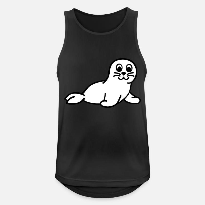 Robbe - Männer Tank Top atmungsaktiv - Schwarz