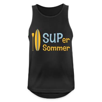 SUPer été SUP été avec planche SUP - Débardeur respirant Homme - noir - Devant - Nick (188cm)