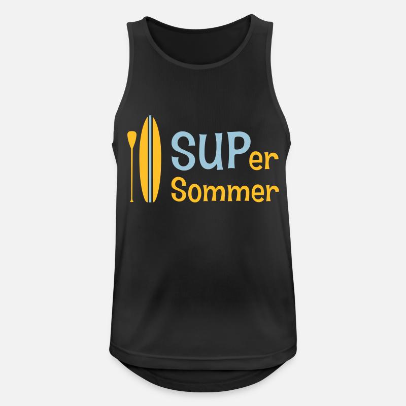 SUPer summer SUP summer with SUP board - Men's Breathable Tank Top - black