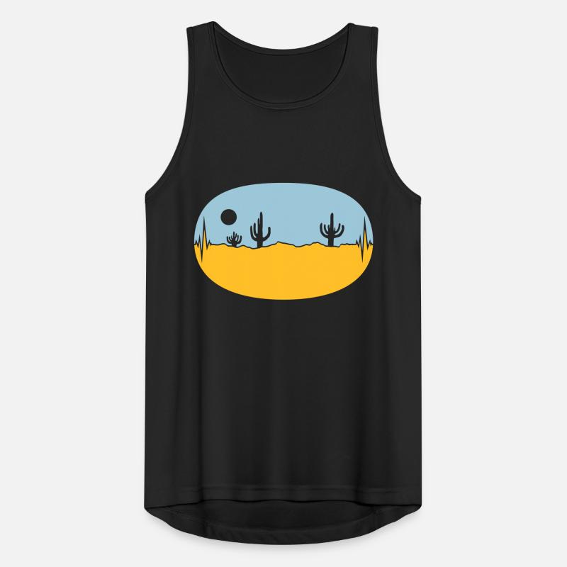 Skyline Frequenz Wüste Landschaft Männer Tank Top atmungsaktiv