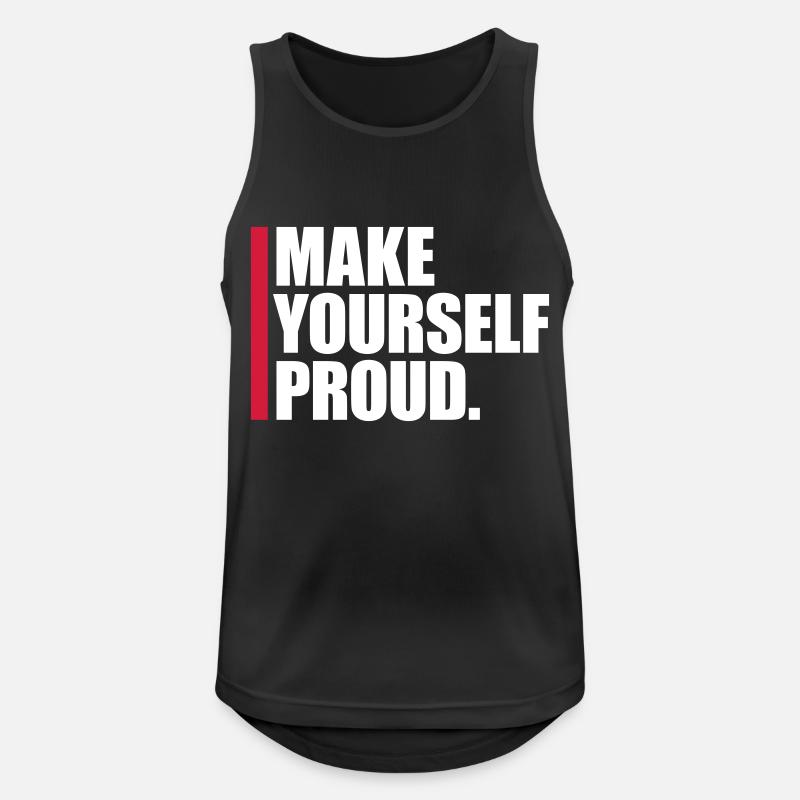 make yourself proud quote - Men's Breathable Tank Top - black