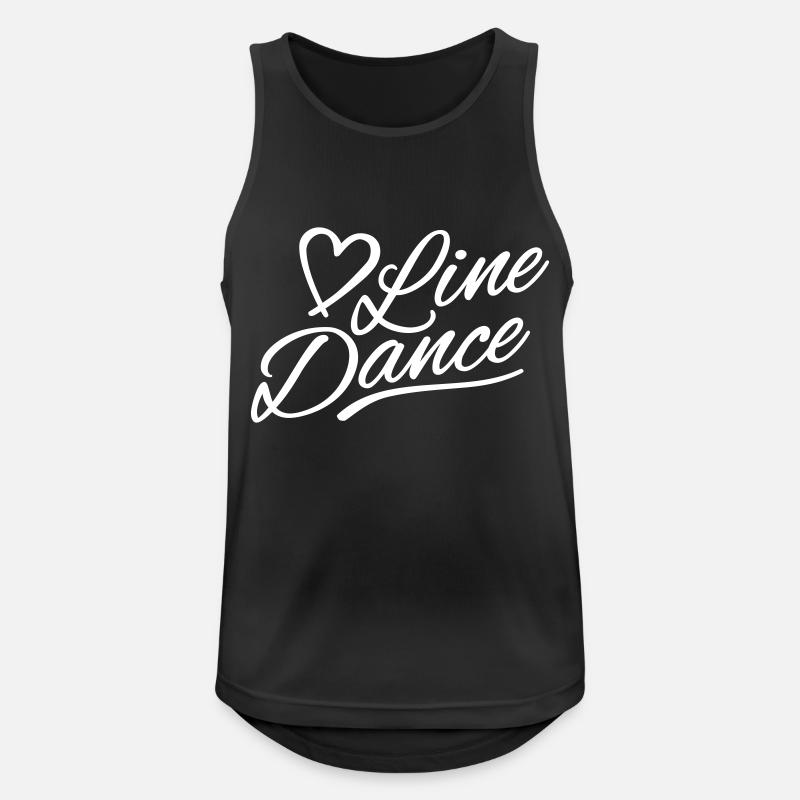 Love Line Dance Linedance Lover - Männer Tank Top atmungsaktiv - Schwarz