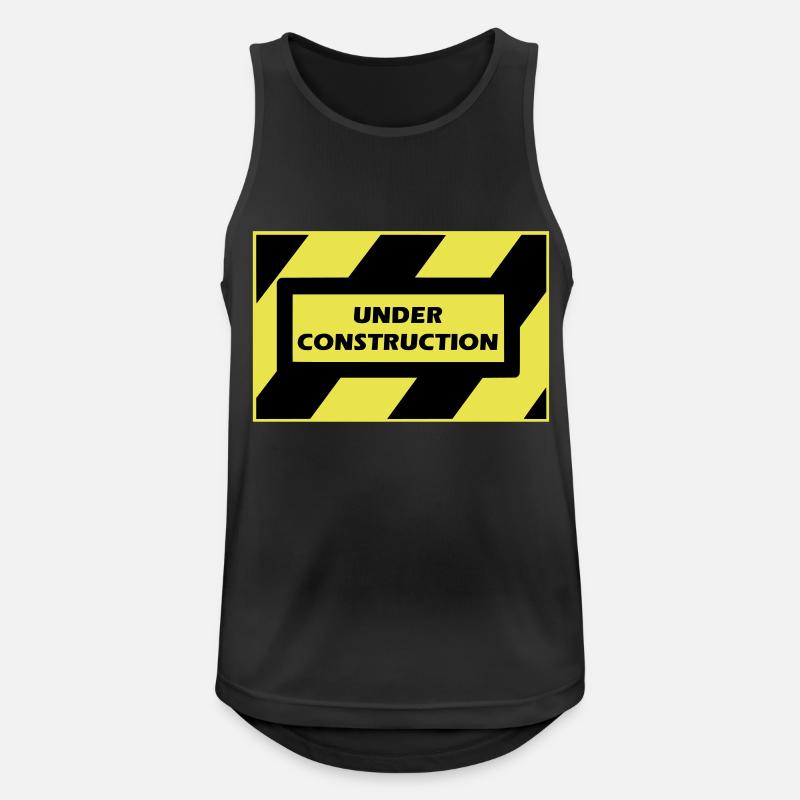 under_construction - Männer Tank Top atmungsaktiv - Schwarz