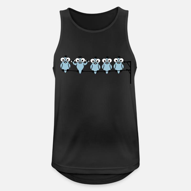 Vogel Sport - Männer Tank Top atmungsaktiv - Schwarz