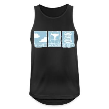 heaven, ass and thread - Men's Breathable Tank Top - black - Front - Nick (188cm)