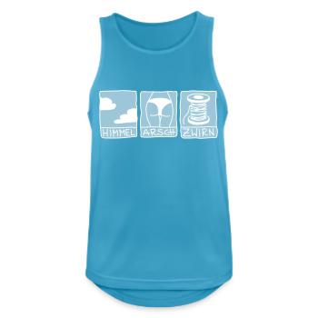himmel, arsch und zwirn - Männer Tank Top atmungsaktiv - Saphirblau - Vorne - Nick (188cm)