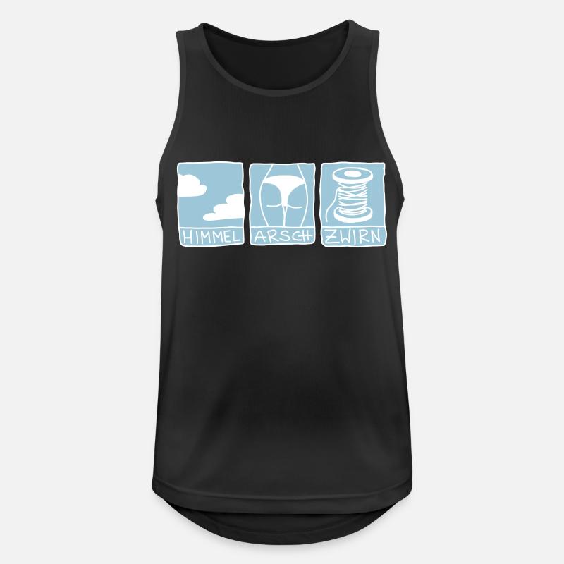 heaven, ass and thread - Men's Breathable Tank Top - black