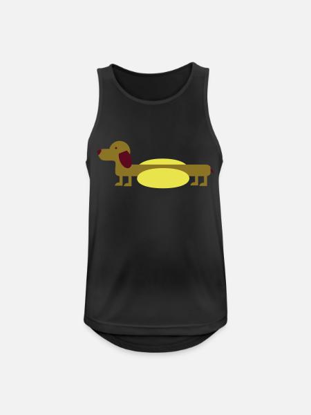 Hot-Dog - Männer Tank Top atmungsaktiv - Schwarz