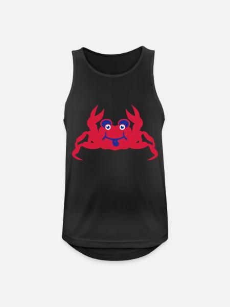 crab drawing funny animals 511 - Men's Breathable Tank Top - black