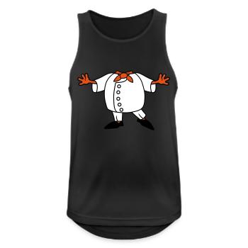 chef koch koerper schuerze kochen restaurant meist - Männer Tank Top atmungsaktiv - Schwarz - Vorne - Nick (188cm)