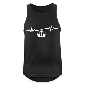 Heartbeat télécabine téléski vacances ski vacances ski - Débardeur respirant Homme - noir - Devant - Nick (188cm)