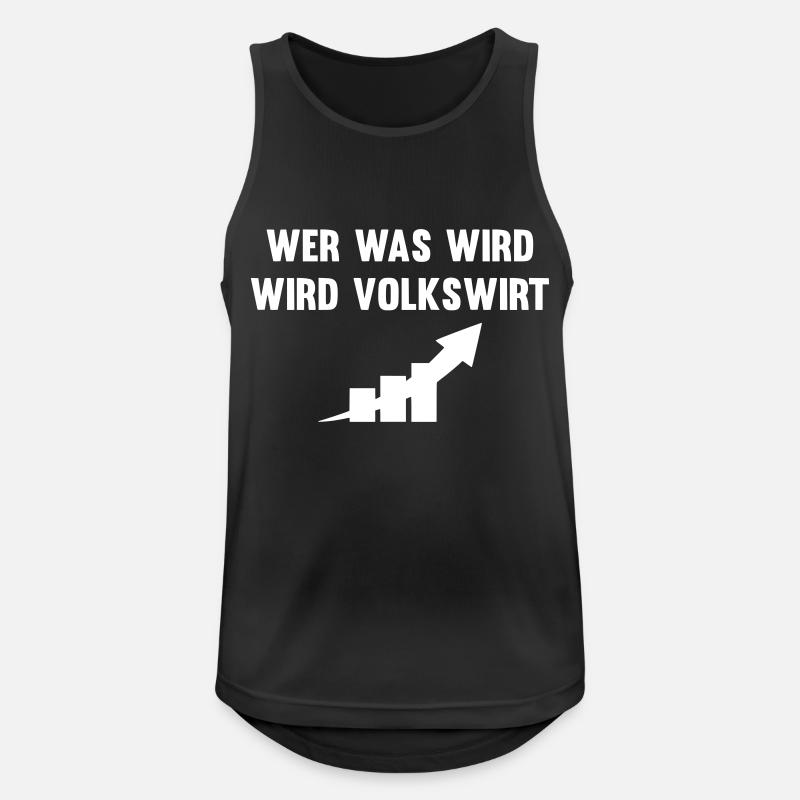 Wer was wird wird Volkswirt - Männer Tank Top atmungsaktiv - Schwarz