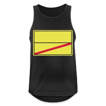 place-name sign - Men's Breathable Tank Top - black - Front - Nick (188cm)