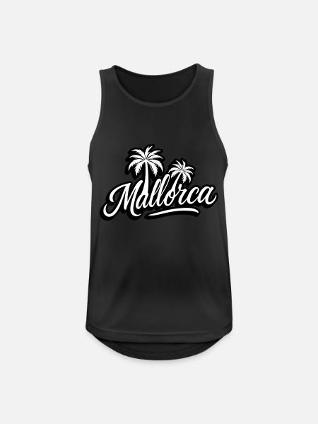 Mallorca Palmen - Männer Tank Top atmungsaktiv - Schwarz