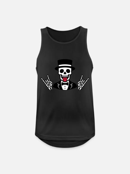 Groom Skeleton - Men's Breathable Tank Top - black