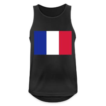 Frankreich - Männer Tank Top atmungsaktiv - Schwarz - Vorne - Nick (188cm)