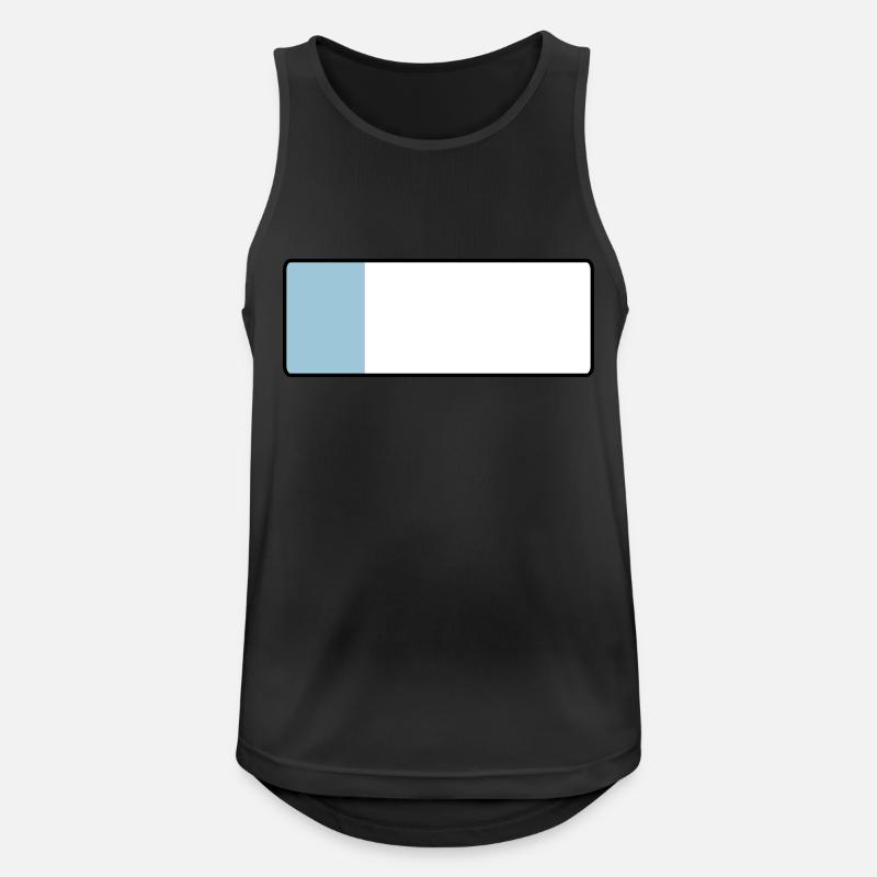 _blank_kurz - Männer Tank Top atmungsaktiv - Schwarz