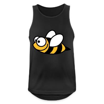 bienchen_3c - Männer Tank Top atmungsaktiv - Schwarz - Vorne - Nick (188cm)