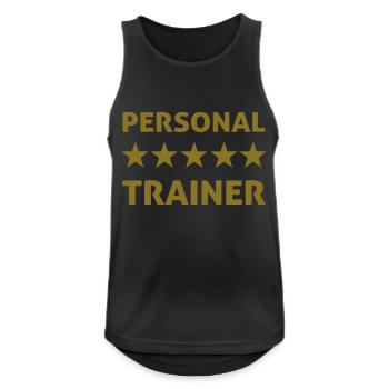 personal trainer - Men's Breathable Tank Top - black - Front - Nick (188cm)
