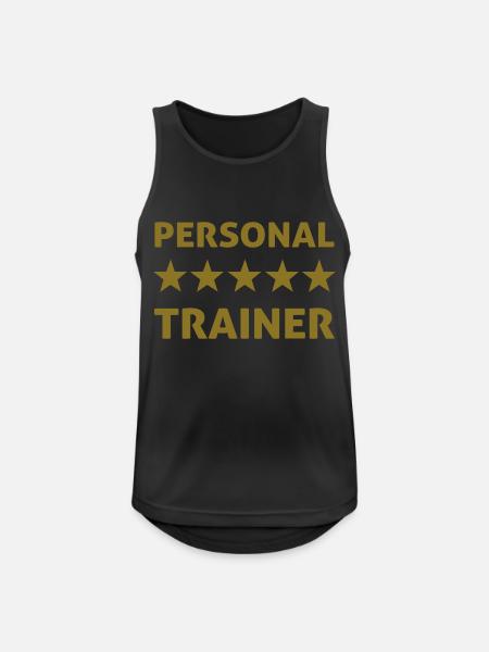 personal trainer - Männer Tank Top atmungsaktiv - Schwarz