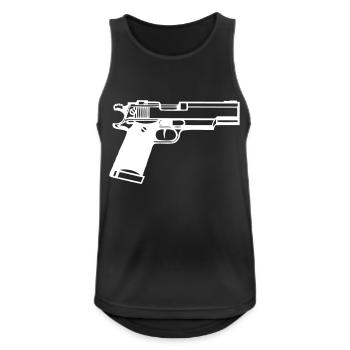 Pistolet - Débardeur respirant Homme - noir - Devant - Nick (188cm)