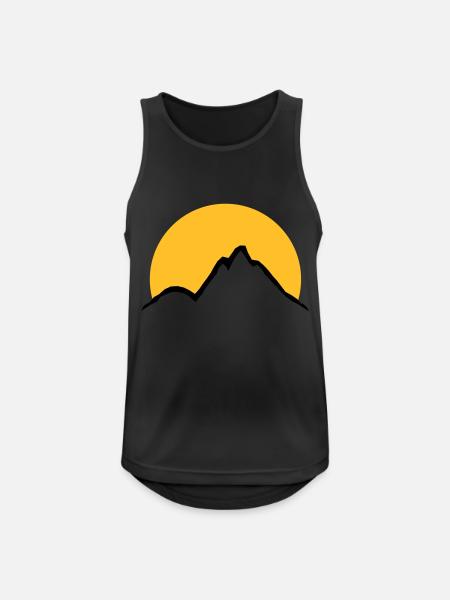 Schöne Berge Sonne - Männer Tank Top atmungsaktiv - Schwarz