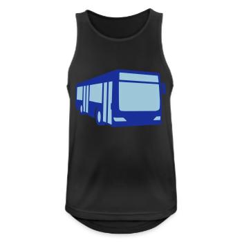 Bus - Männer Tank Top atmungsaktiv - Schwarz - Vorne - Nick (188cm)