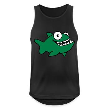 Piranha 01 - Débardeur respirant Homme - noir - Devant - Nick (188cm)