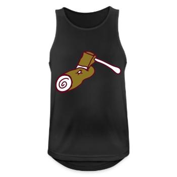 Axt Baum Fällen Holzfäller Wald Stumpf Holz Hacken - Männer Tank Top atmungsaktiv - Schwarz - Vorne - Nick (188cm)