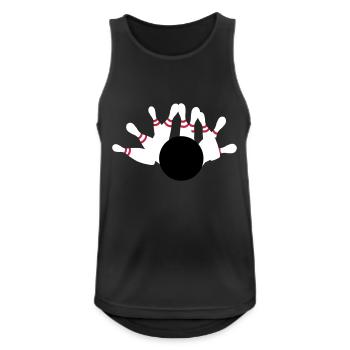 Bowling - Men's Breathable Tank Top - black - Front - Nick (188cm)