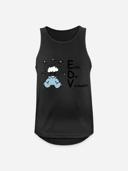 EDV: Ende Der Vernunft! - Männer Tank Top atmungsaktiv - Schwarz