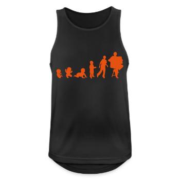 evolution homme accordeoniste accordeon1 - Débardeur respirant Homme - noir - Devant - Nick (188cm)