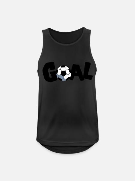 obiettivo pallone da calcio! CALCIO! - Canotta da uomo traspirante - nero