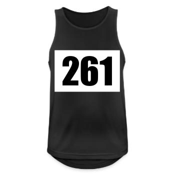 Start number 261 - Men's Breathable Tank Top - black - Front - Nick (188cm)