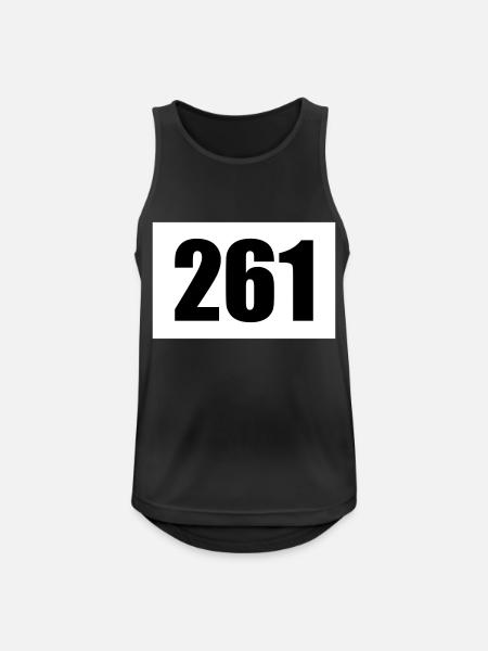 Startnummer 261 - Männer Tank Top atmungsaktiv - Schwarz
