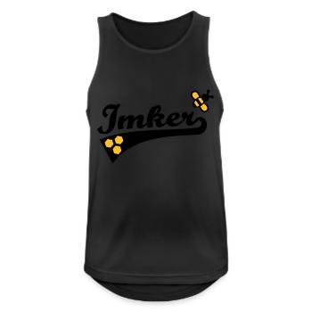 Imker - Männer Tank Top atmungsaktiv - Schwarz - Vorne - Nick (188cm)