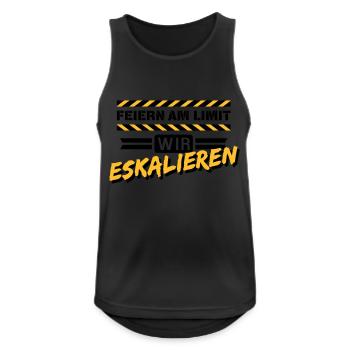 Feiern am Limit - Männer Tank Top atmungsaktiv - Schwarz - Vorne - Nick (188cm)