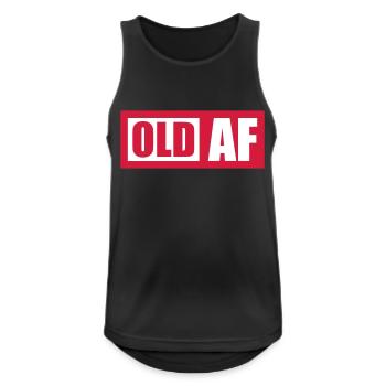 old AF Text Logo - Männer Tank Top atmungsaktiv - Schwarz - Vorne - Nick (188cm)