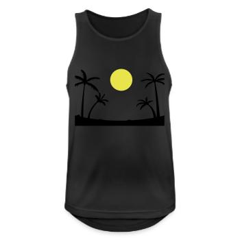 Plage - Débardeur respirant Homme - noir - Devant - Nick (188cm)