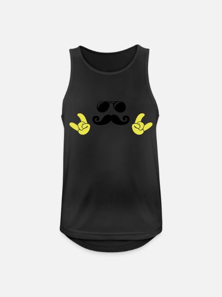 cool face - Männer Tank Top atmungsaktiv - Schwarz